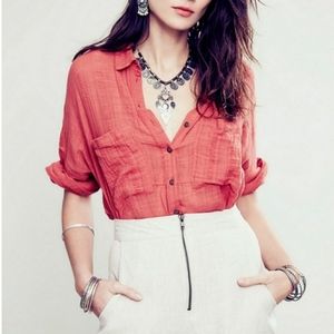 Free People Shibori Siren Button Down